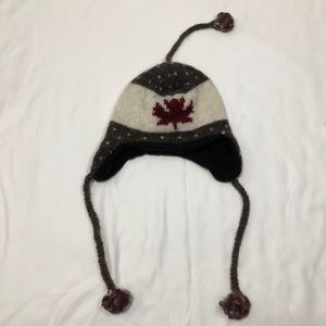 Canada Maple Leaf Beanie with Ear Flaps